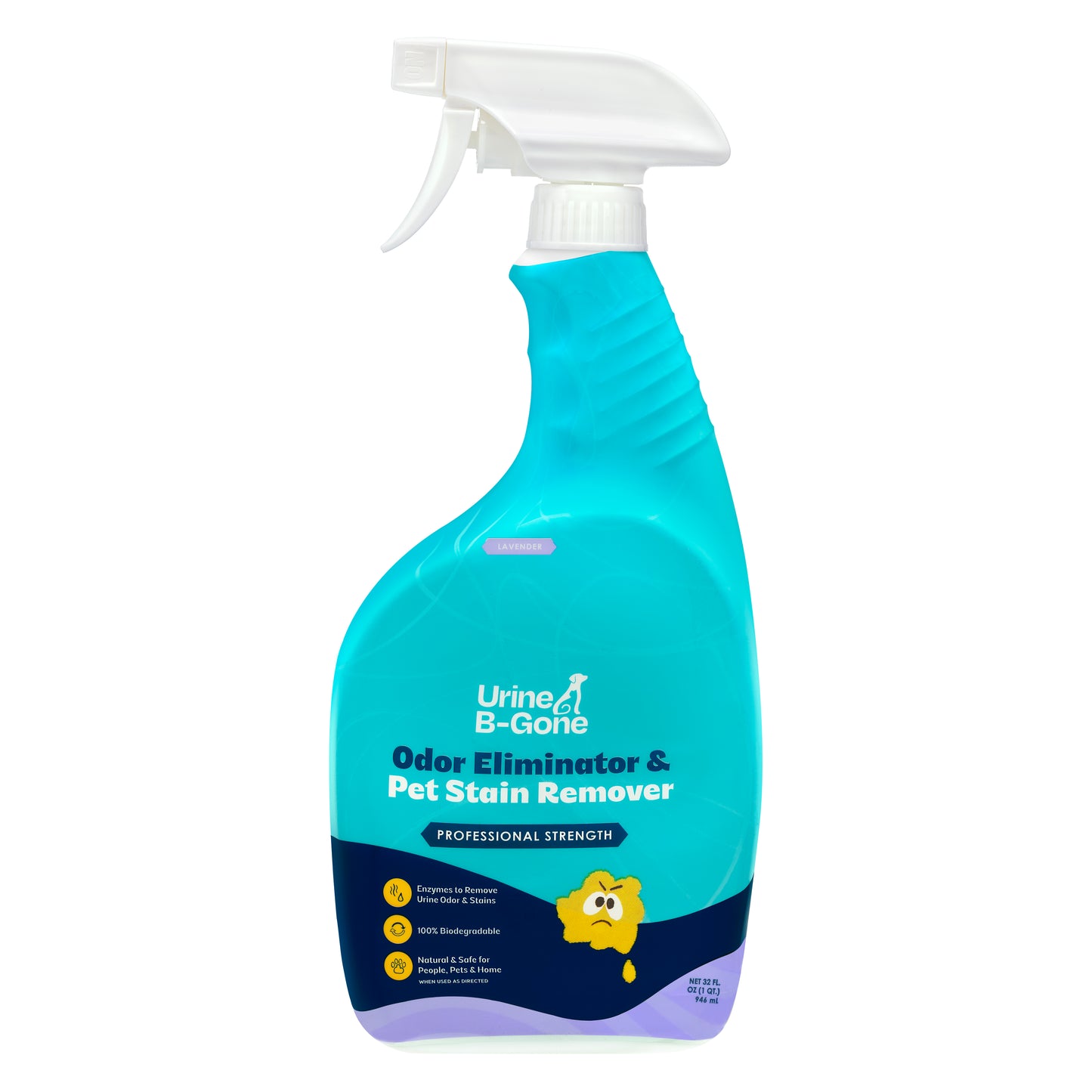 Urine B-Gone, Professional Enzyme Odor Eliminator & Pet Stain Remover, Human, Cat & Dog Urine Cleaner, Effective on Laundry, Carpets & More