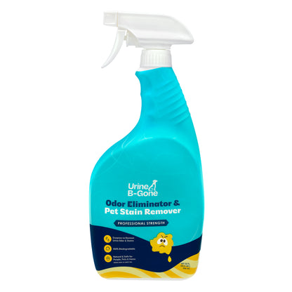 Urine B-Gone, Professional Enzyme Odor Eliminator & Pet Stain Remover, Human, Cat & Dog Urine Cleaner, Effective on Laundry, Carpets & More